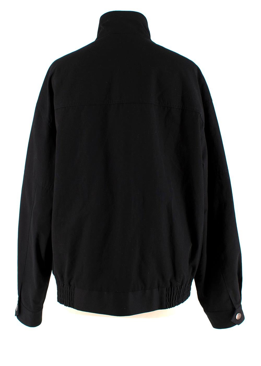 The Row Efren Bomberjacke aus schwarzer Baumwolle - Größe XS Damen im Angebot