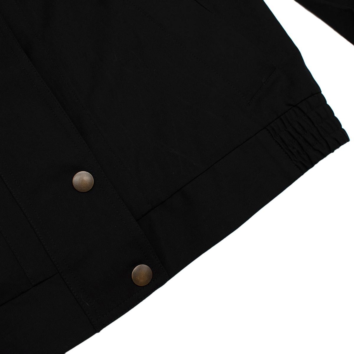 The Row Efren Bomberjacke aus schwarzer Baumwolle - Größe XS im Angebot 2