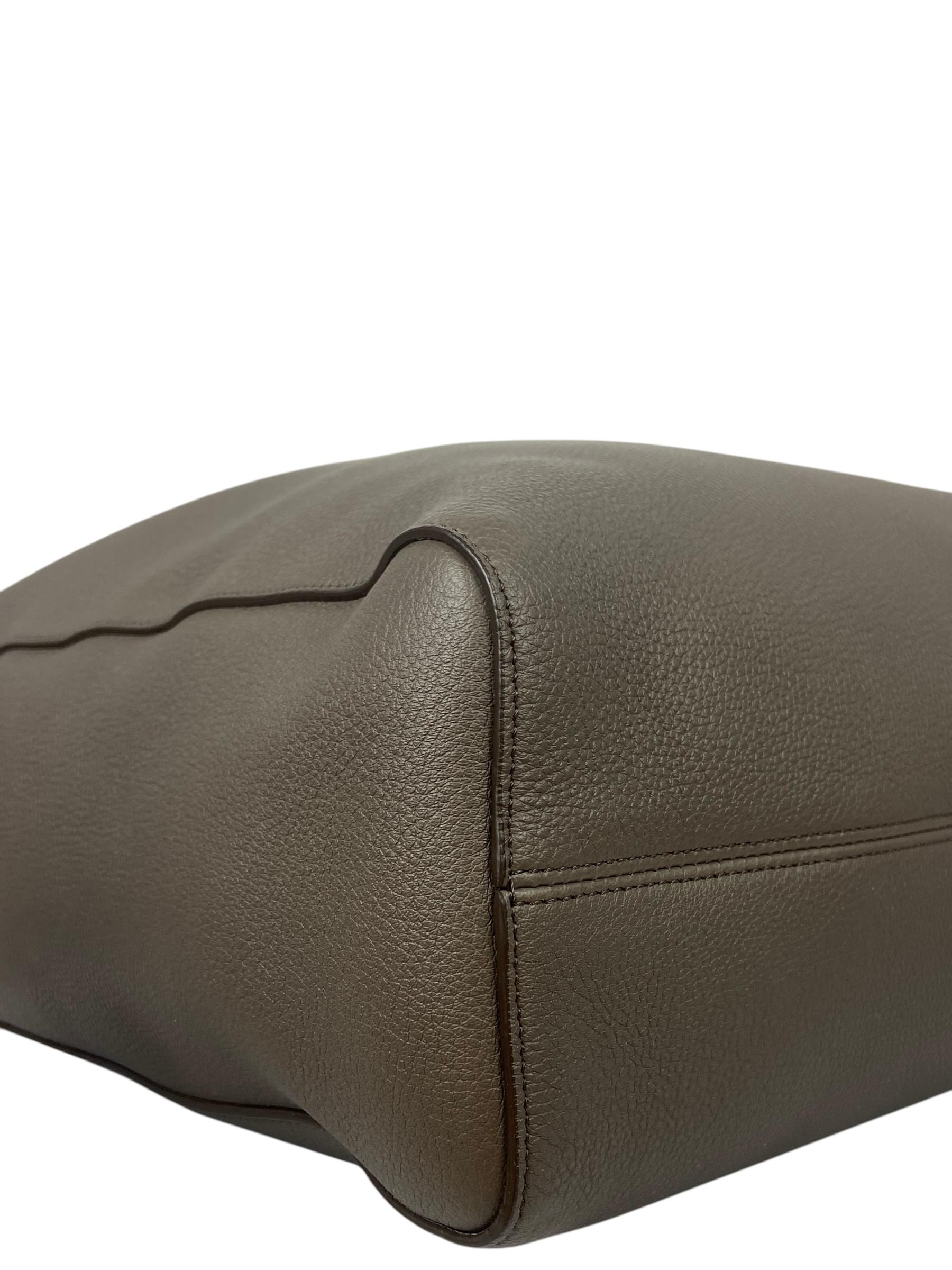 Women's The Row Elephant Grey Blake Hobo Lux Grain Leather Bag