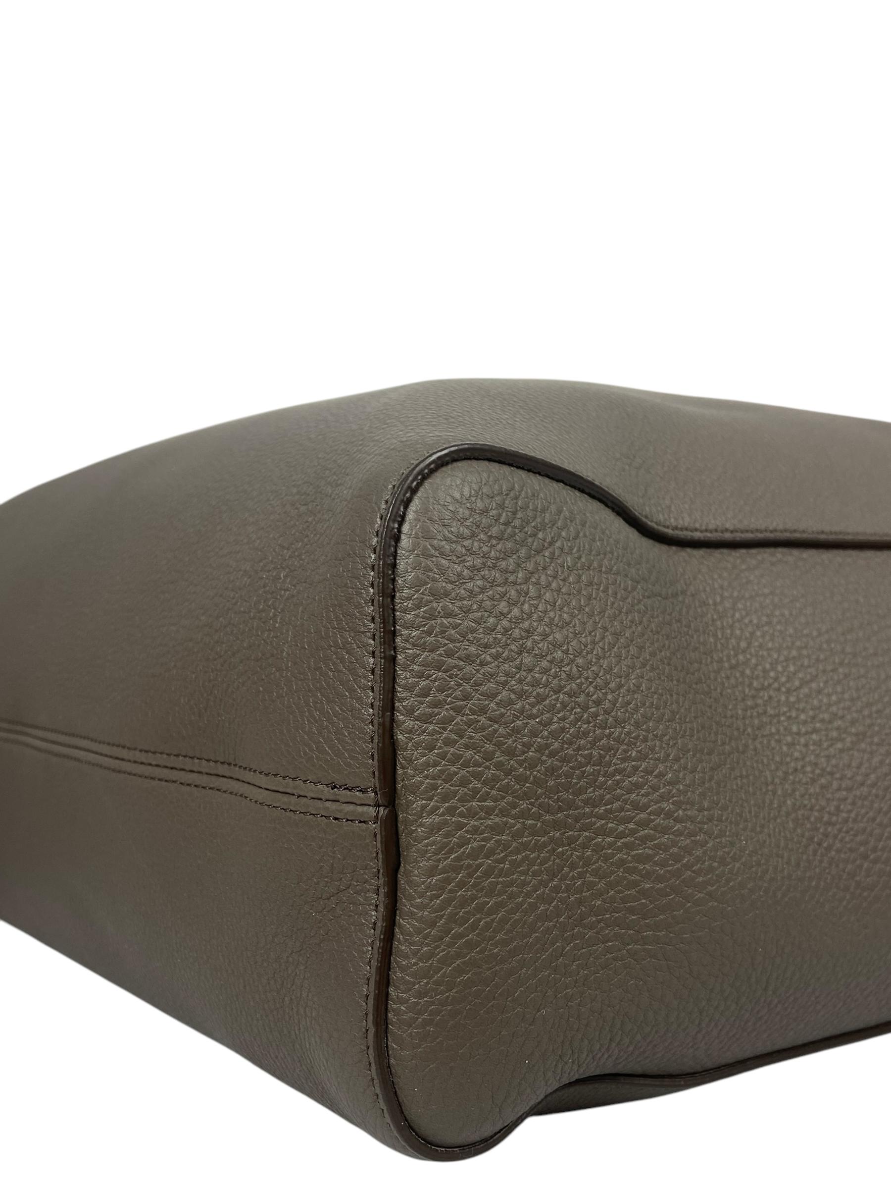 The Row Elephant Grey Blake Hobo Lux Grain Leather Bag 1