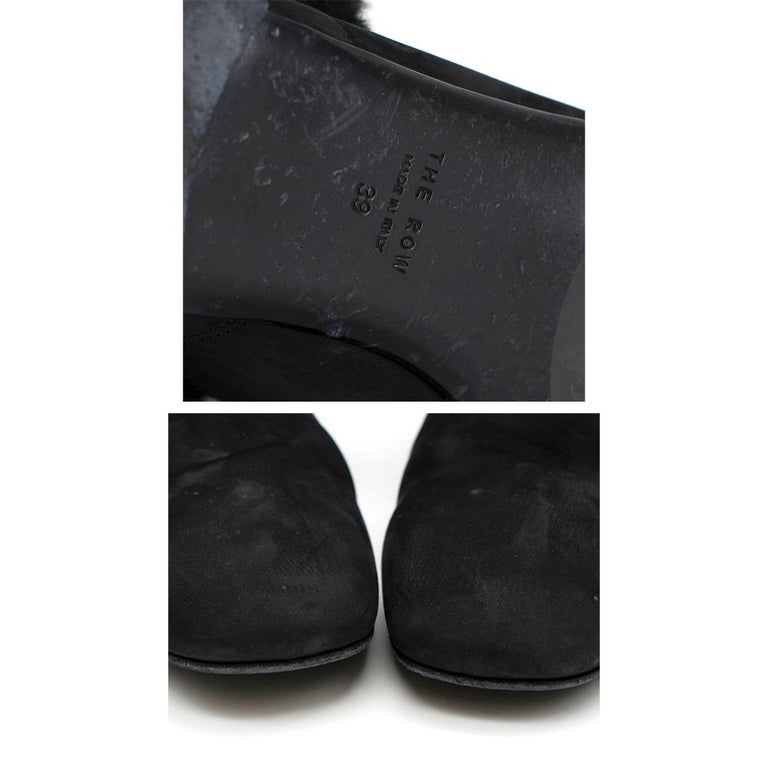 the row textured nubuck platform ankle boots