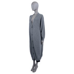 THE ROW grey cashmere ARMANDO LONG KNIT Coat Jacket M