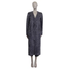 THE ROW grey DENISE ASTRAKHAN FUR Coat Jacket 4 XS