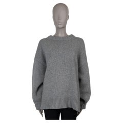 THE ROW grey melange wool 
cashmere OPHELIA OVERSIZED Sweater M