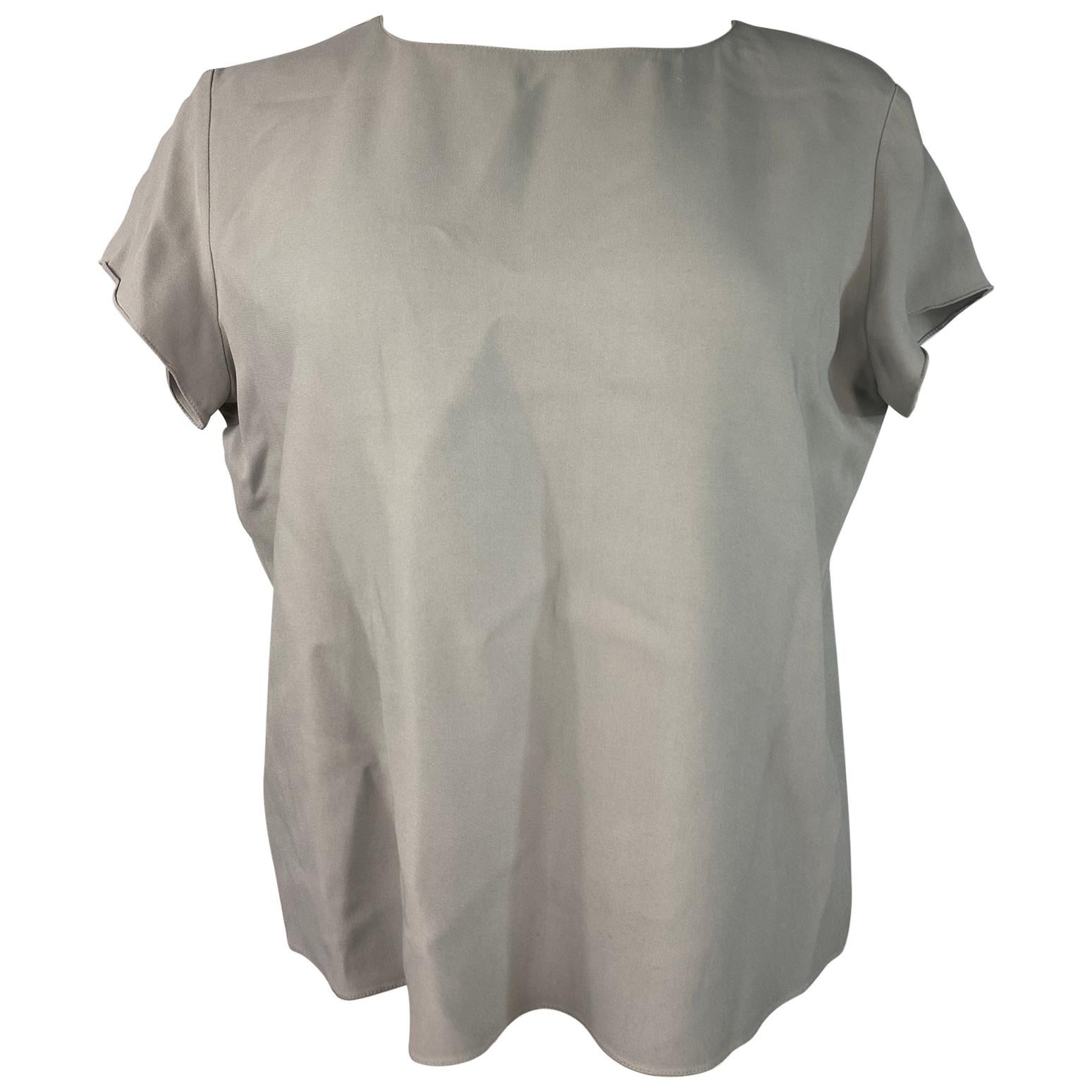 The Row Grey Short Sleeves Blouse Top Size 6 For Sale
