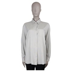 THE ROW camicia in seta grigia 2023 OVERSIZE MICRO PLAID XS