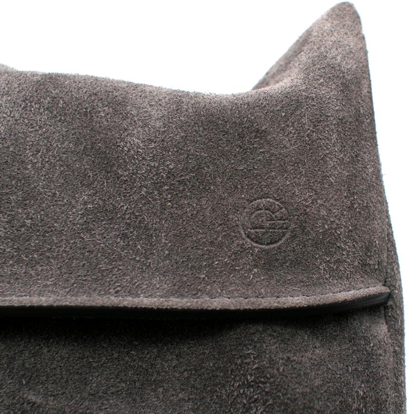 grey suede bag