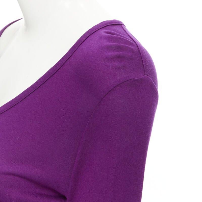THE ROW Hazelton 100% viscose purple scoop neck long sleeve tshirt S
Reference: MELK/A00115
Brand: The Row
Designer: Mary Kate and Ashley Olsen
Model: Hazelton
Material: Viscose
Color: Purple
Pattern: Solid
Made in: United