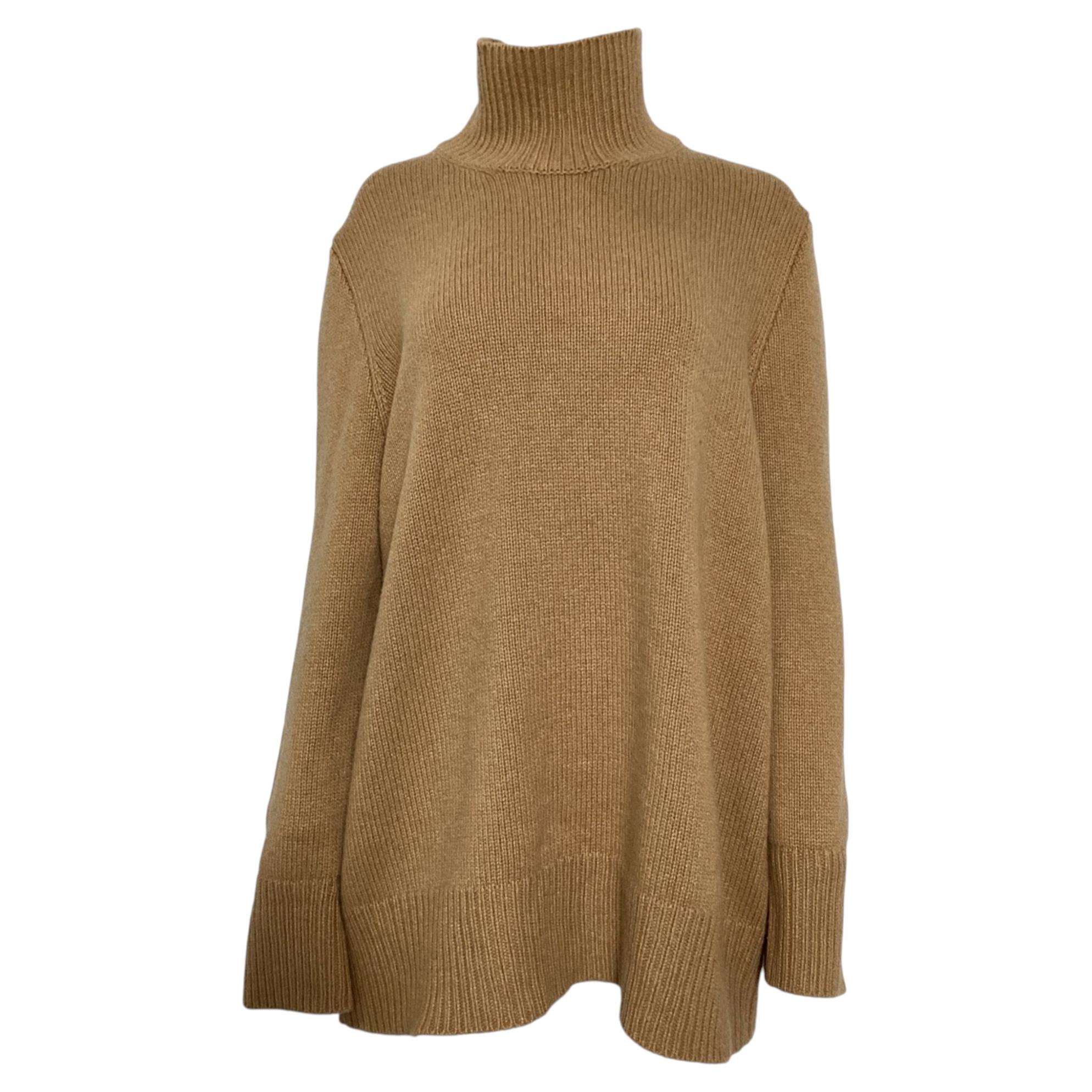 Pull à col roulé « Hepny Mélange » de la marque The Row, en cachemire marron