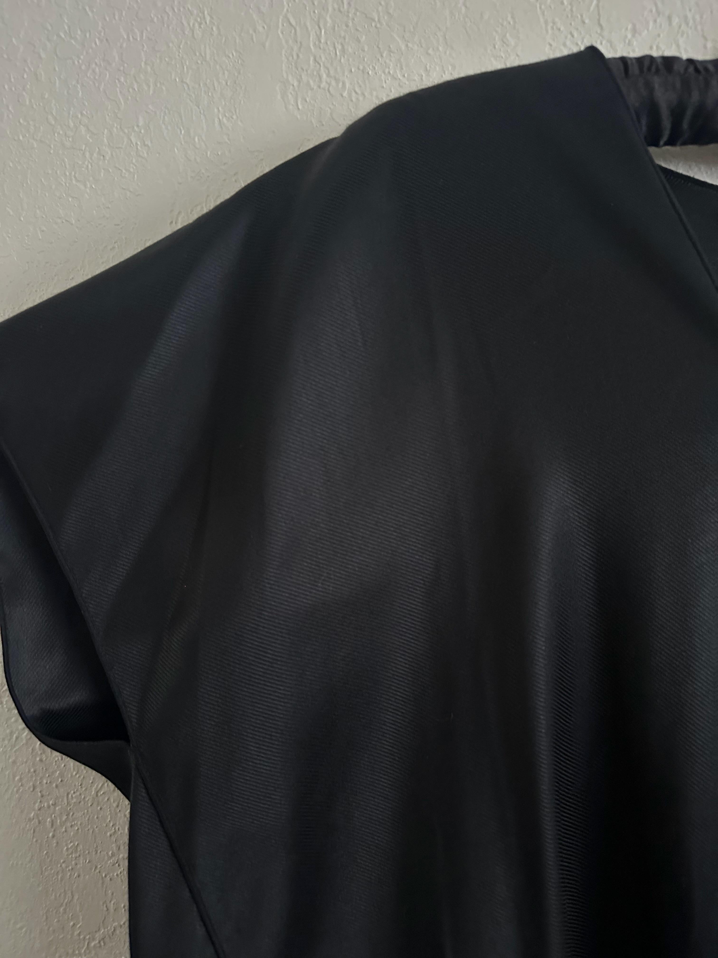 The Row High Split Asymmetrical Tunic Dress Size Us 2 Black Viscose View 6