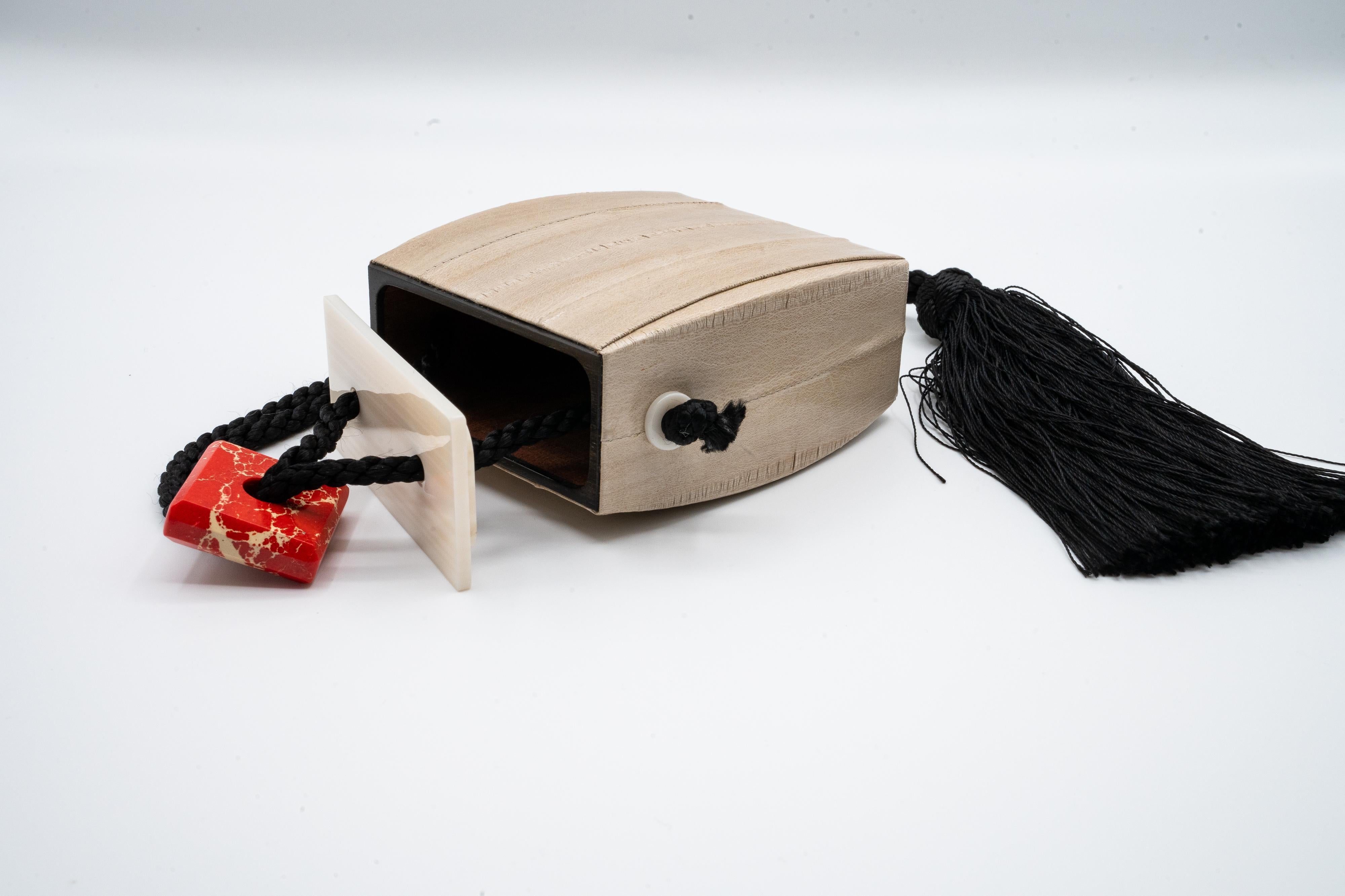 The Row Inrou Eel Skin Minaudiere Tassel Wristlet Bag, 2018 1