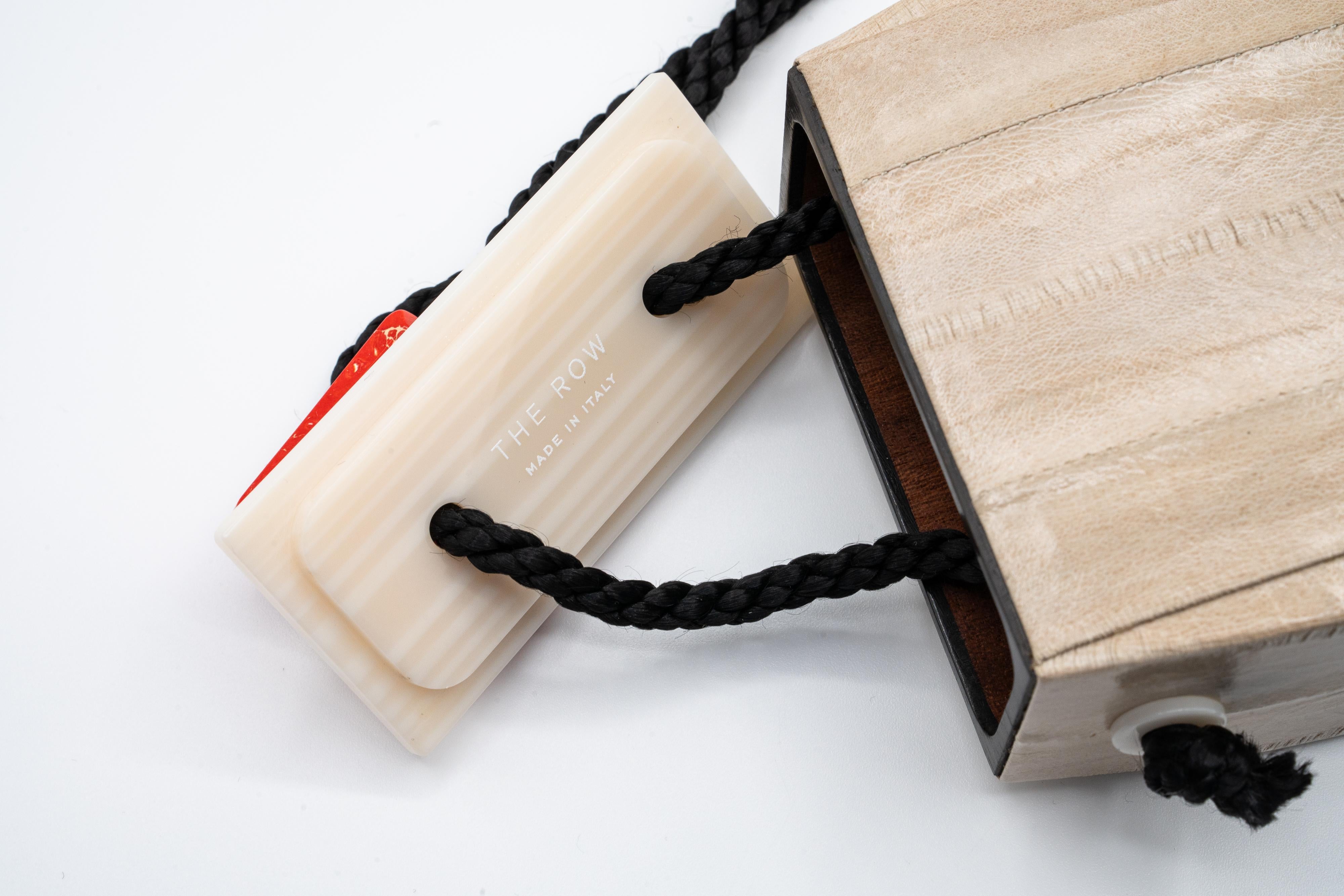The Row Inrou Eel Skin Minaudiere Tassel Wristlet Bag, 2018 4
