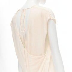 THE Row - Avorio, crema, misto seta, modal, maglia a portafoglio, con chiusura a cravatta, XS