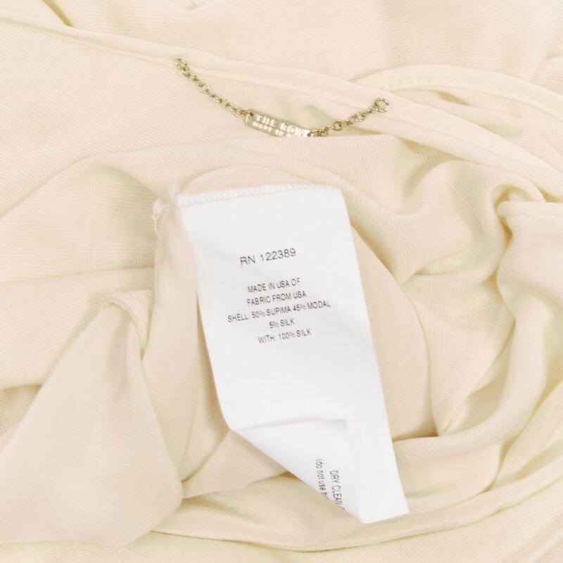 THE ROW ivory cream mixed silk modal knit wrap tie back tunic vest XS For Sale 3