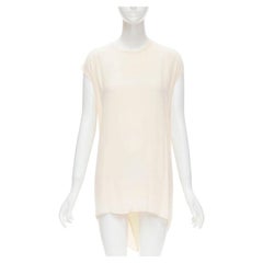 THE Row - Avorio, crema, misto seta, modal, maglia a portafoglio, con chiusura a cravatta, XS