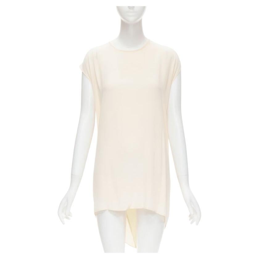 THE ROW ivory cream mixed silk modal knit wrap tie back tunic vest XS For Sale