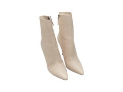 The Row Ivory Gloria Heeled Leather Boots