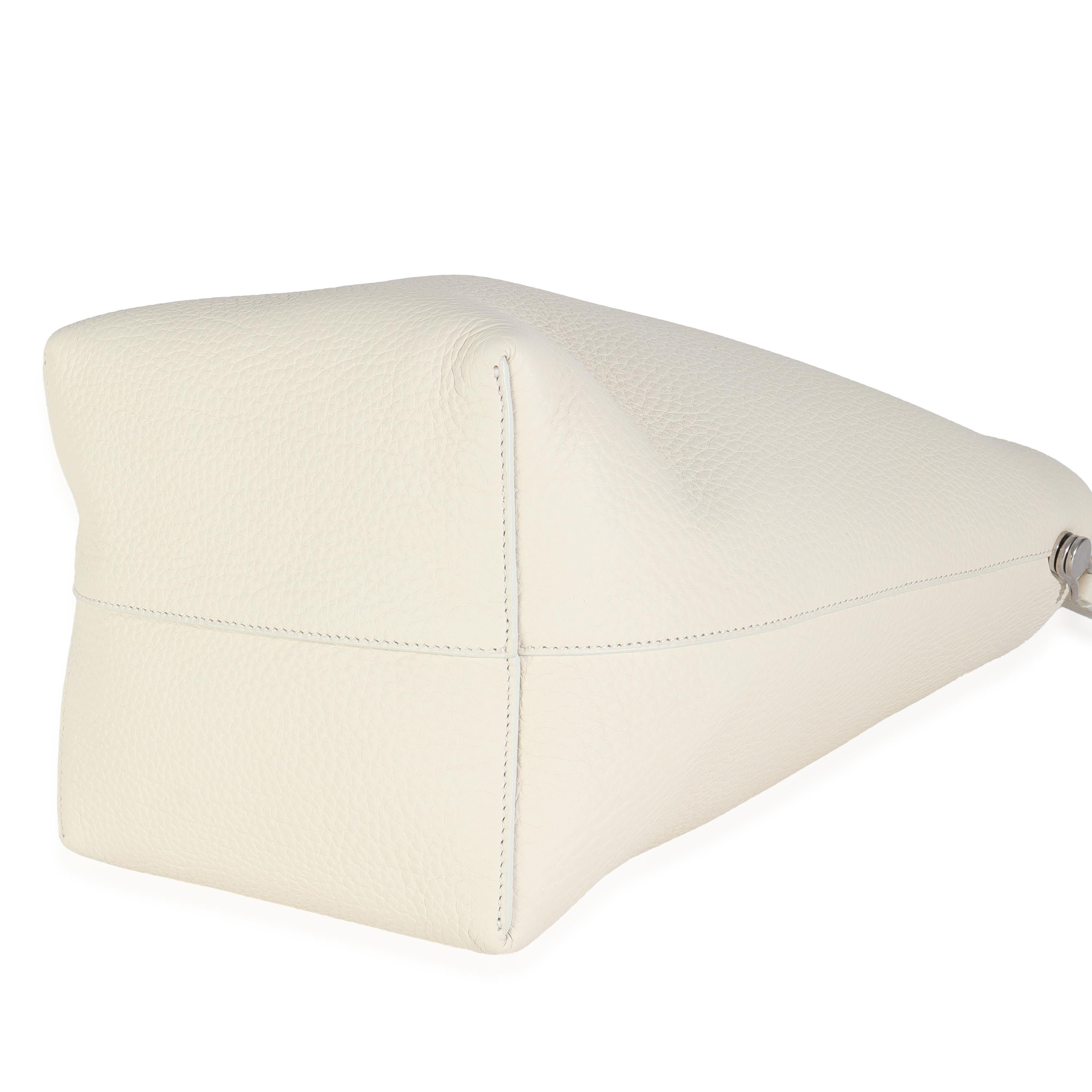 Women's The Row Ivory Grained Calfskin Medium NS Tote Hook Bag