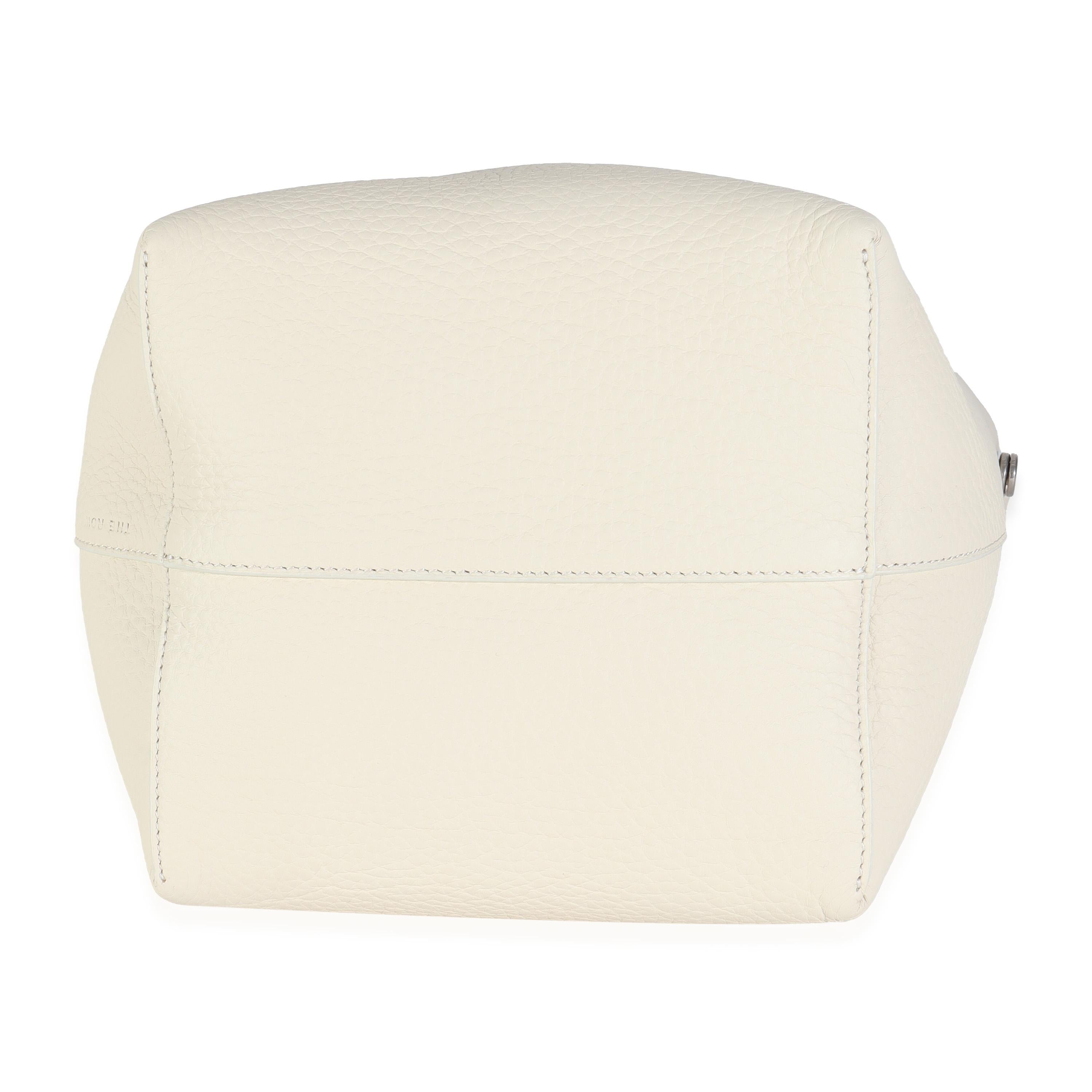 The Row Ivory Grained Calfskin Medium NS Tote Hook Bag 3