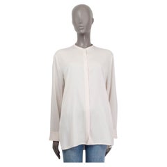 THE ROW ivory silk COLA BAND COLLAR OVERSIZED Shirt M