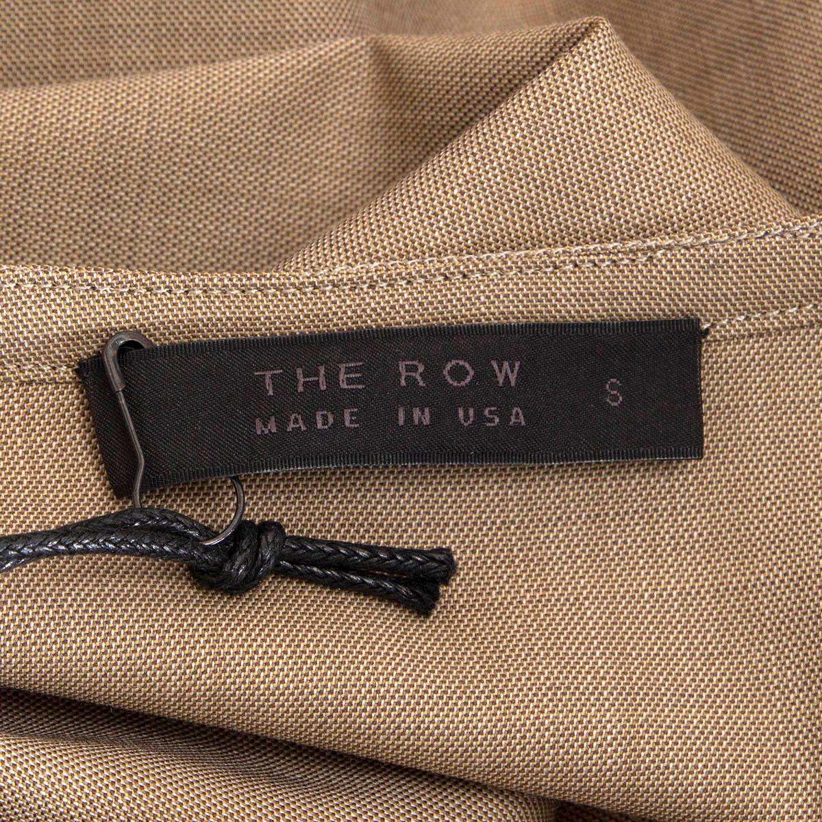 THE ROW khaki beige wool OVERSIZED Shirt S For Sale 1