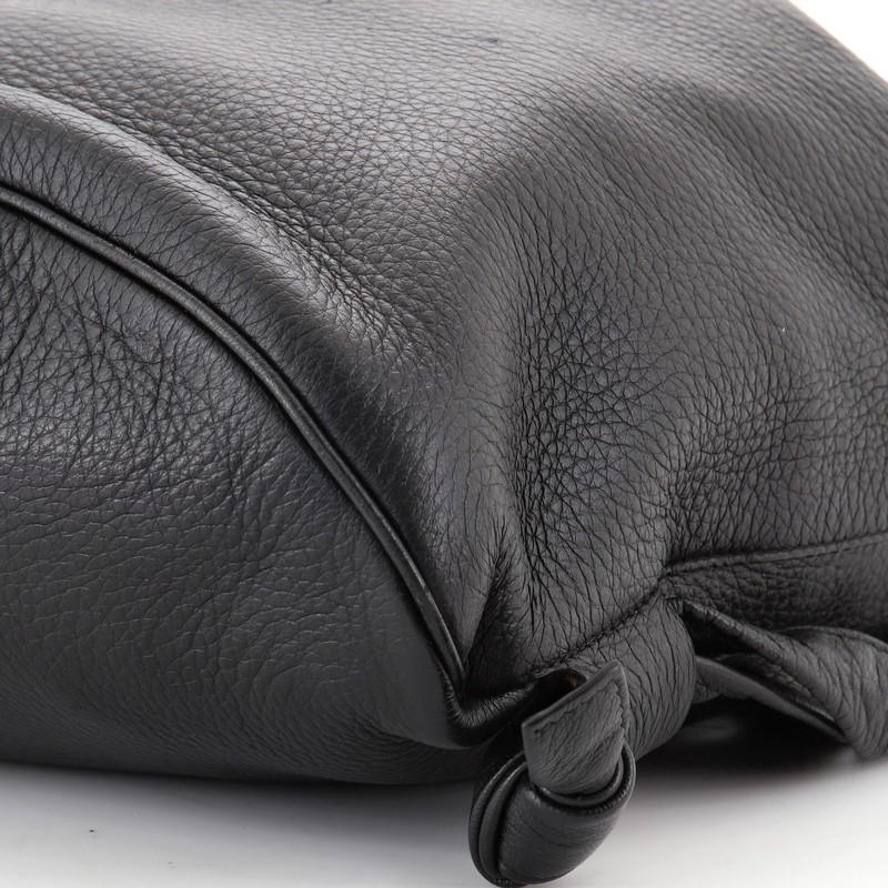 Black The Row Knapsack Flap Backpack Leather Medium