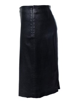 The Row, leather midi skirt with zipper
