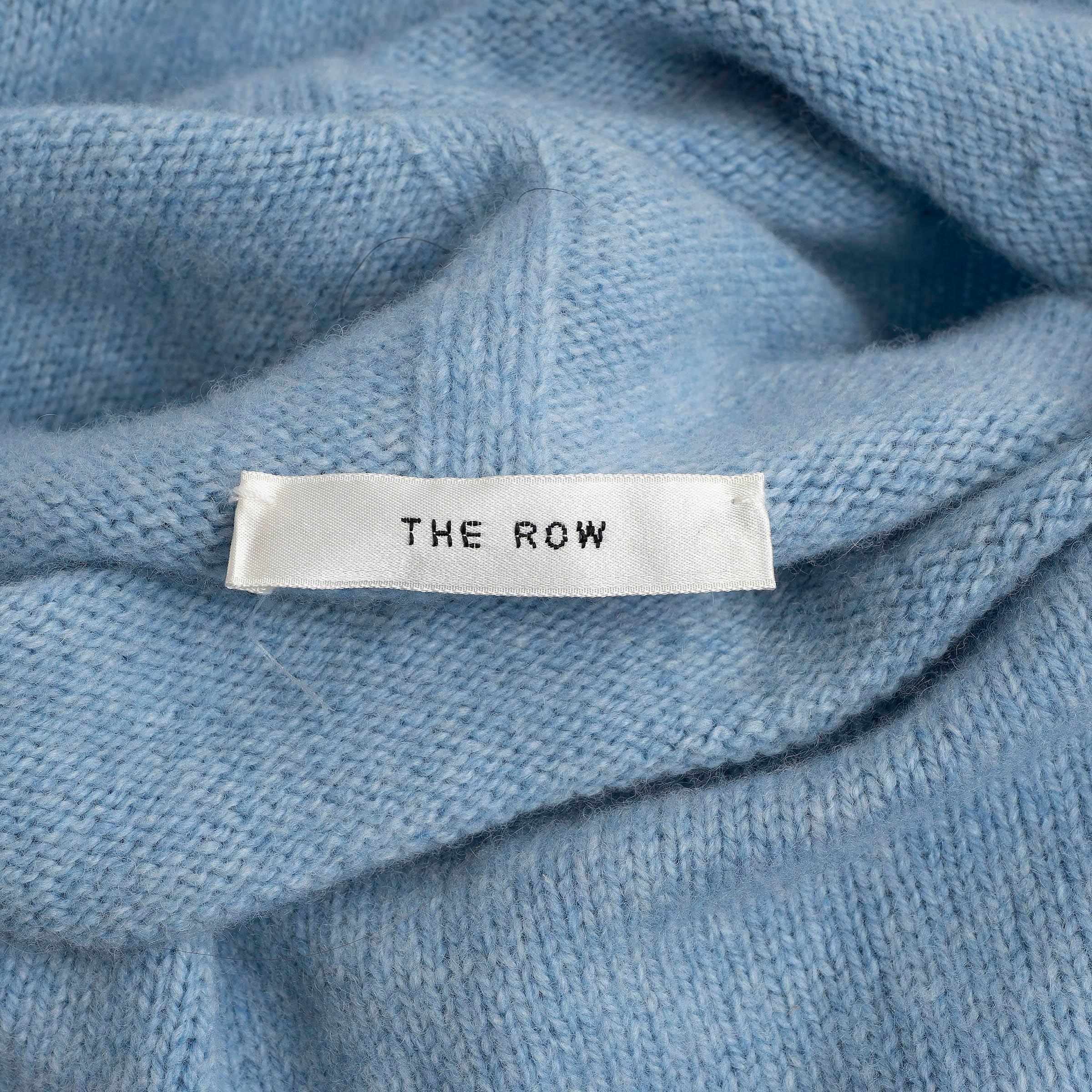 THE ROW hellblauer Kaschmirpullover LEONA SLEEVELESS TURTLENECK Pullover L im Angebot 1