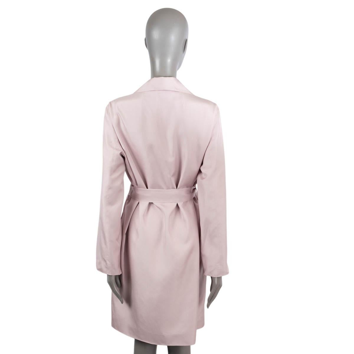 Women's THE ROW lilac silk BELTED Coat Jacket M For Sale