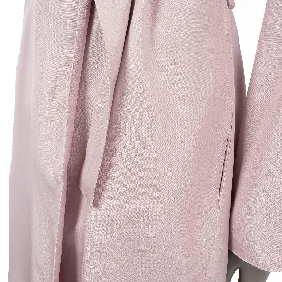THE ROW lilac silk BELTED Coat Jacket M For Sale 1