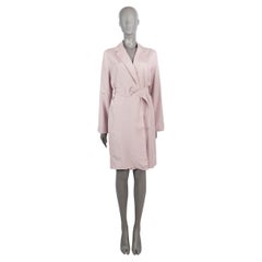 THE ROW lilac silk BELTED Coat Jacket M