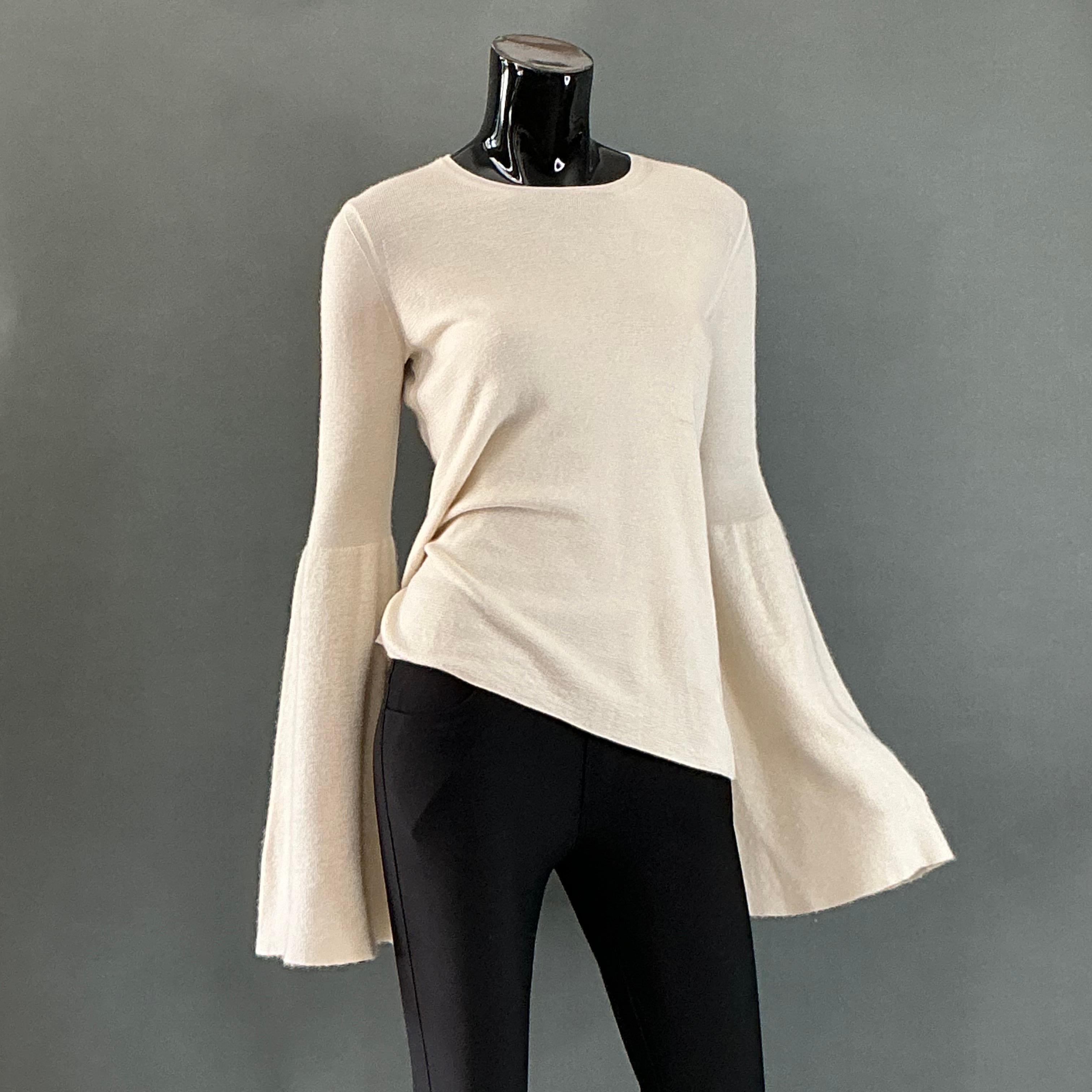 Beige The Row Vintage Cashmere Bat Wing Knit Top For Sale