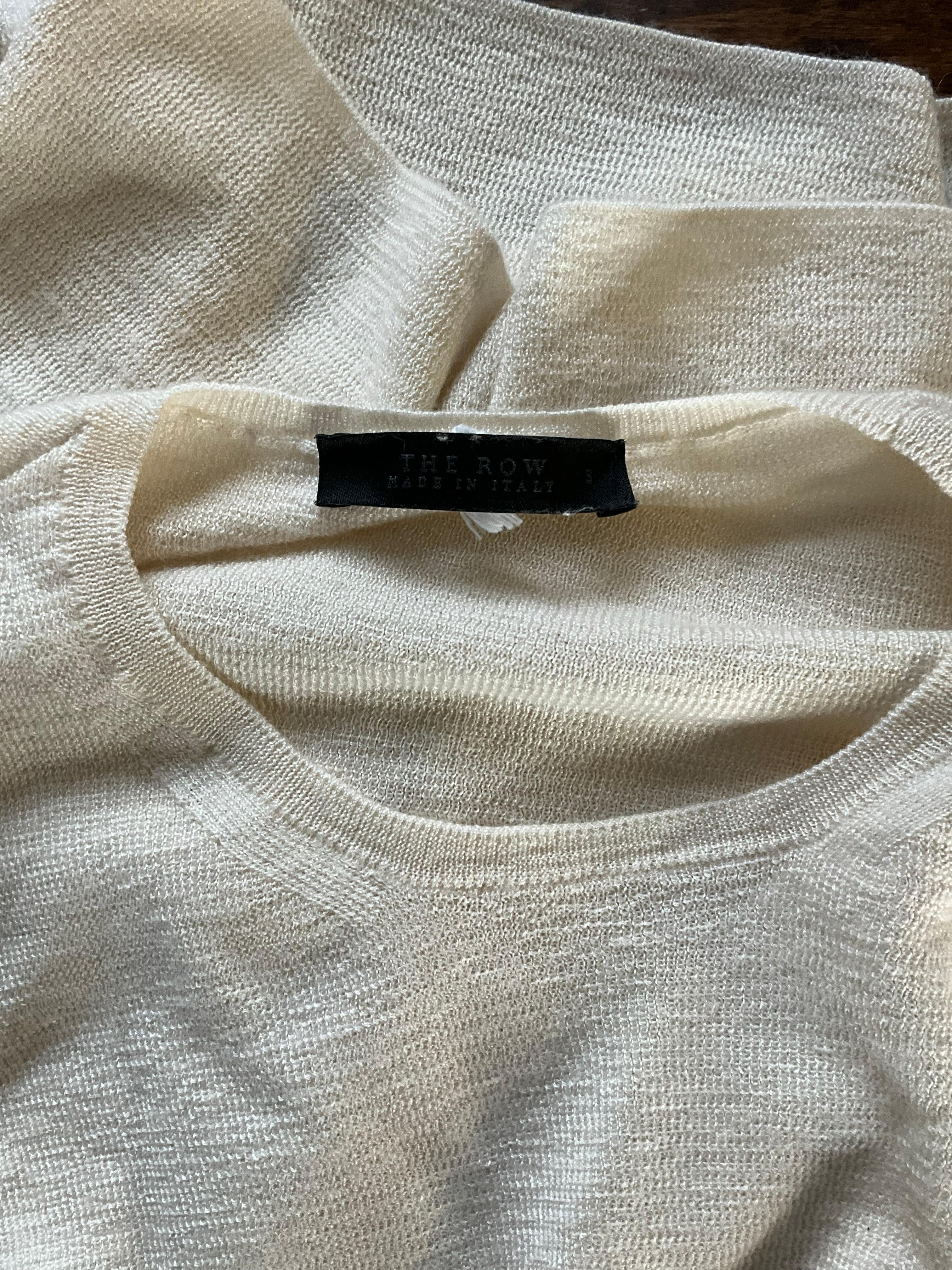 The Row Vintage Cashmere Bat Wing Knit Top For Sale 2