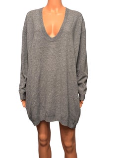 The Row Robe pull gris Maita taille XS '18 Mini laine mérinos cachemire Poches
