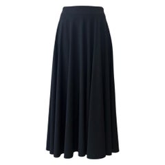 The Row Mara Stretch Crepe Skirt Black size US 2 Viscose blend Pockets Authentic