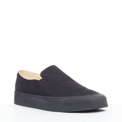 THE ROW Marie H black cotton twill rubber midsole elastic skate sneakers EU37.5