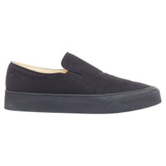 THE ROW Marie H black cotton twill rubber midsole elastic skate sneakers EU37.5