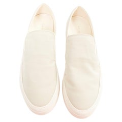 THE ROW Marie H light grey canvas classic platform skate sneaker slip on EU38