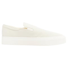 THE ROW Marie H light grey canvas classic platform skate sneaker slip on EU38