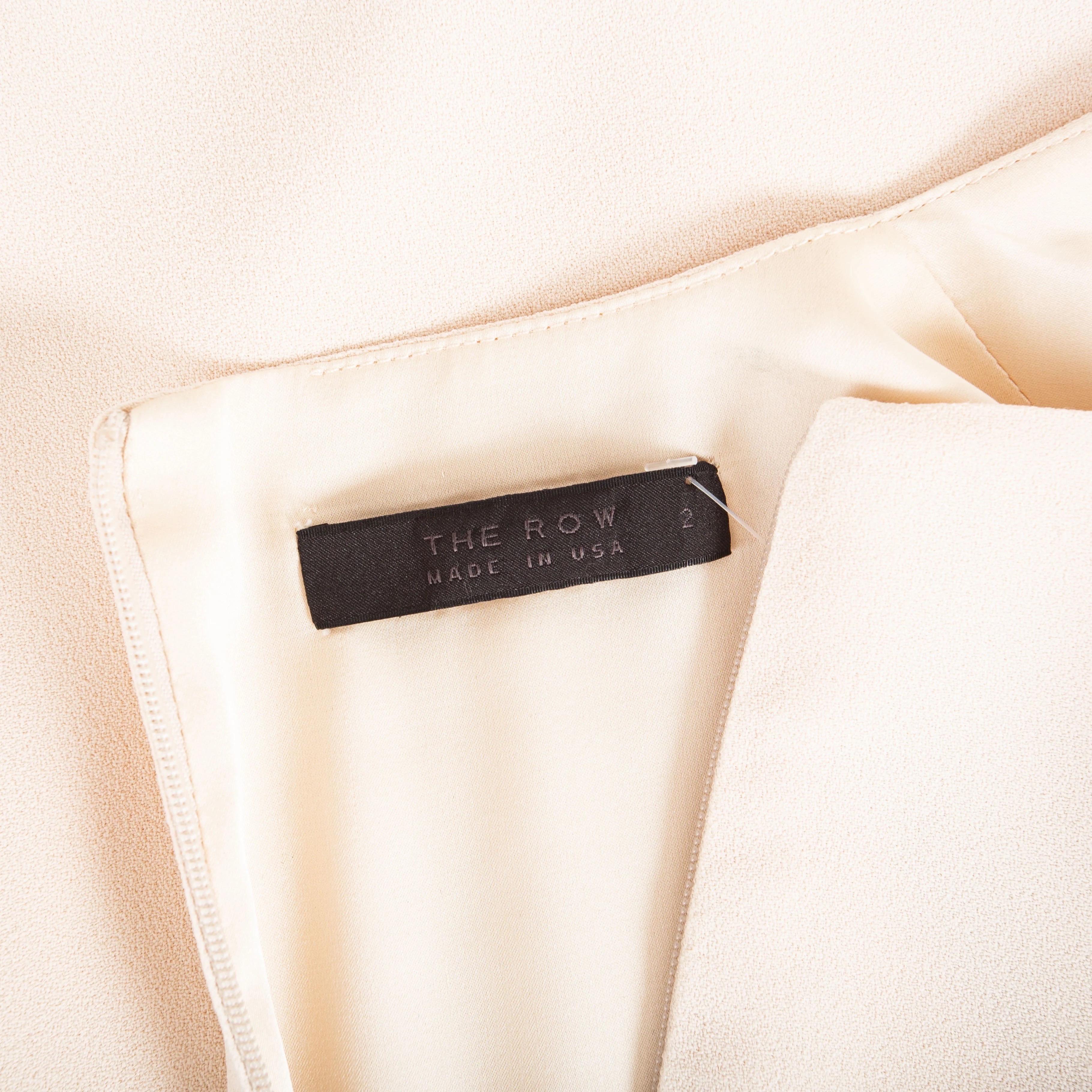 Vestido The Row Marina Crema Crepé Bolsillo Parche Primavera/Verano 2015 en venta 1