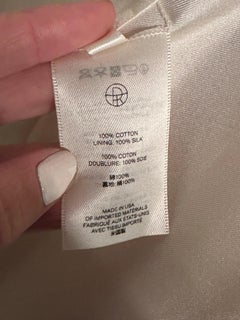 The Row Marion Coat in Pearl White size US 0 Midi Flared Sleeves Cotton & Silk