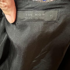 The Row Metallic Black Double Layer Top size US XS Knit w/ Silk lining V-neck