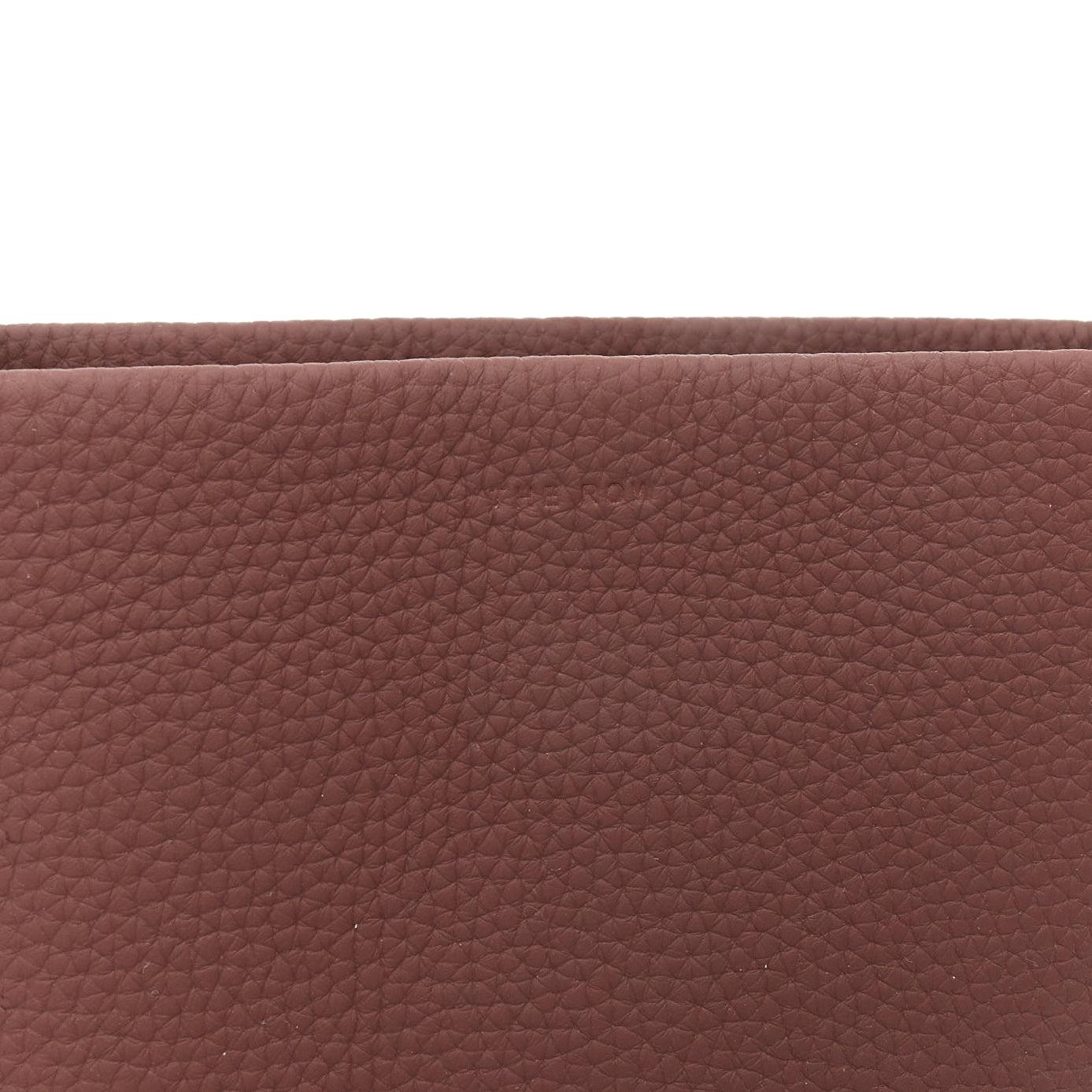 THE ROW N/S Park Small Cognac Brown PLD top handle minimal tote bag 3