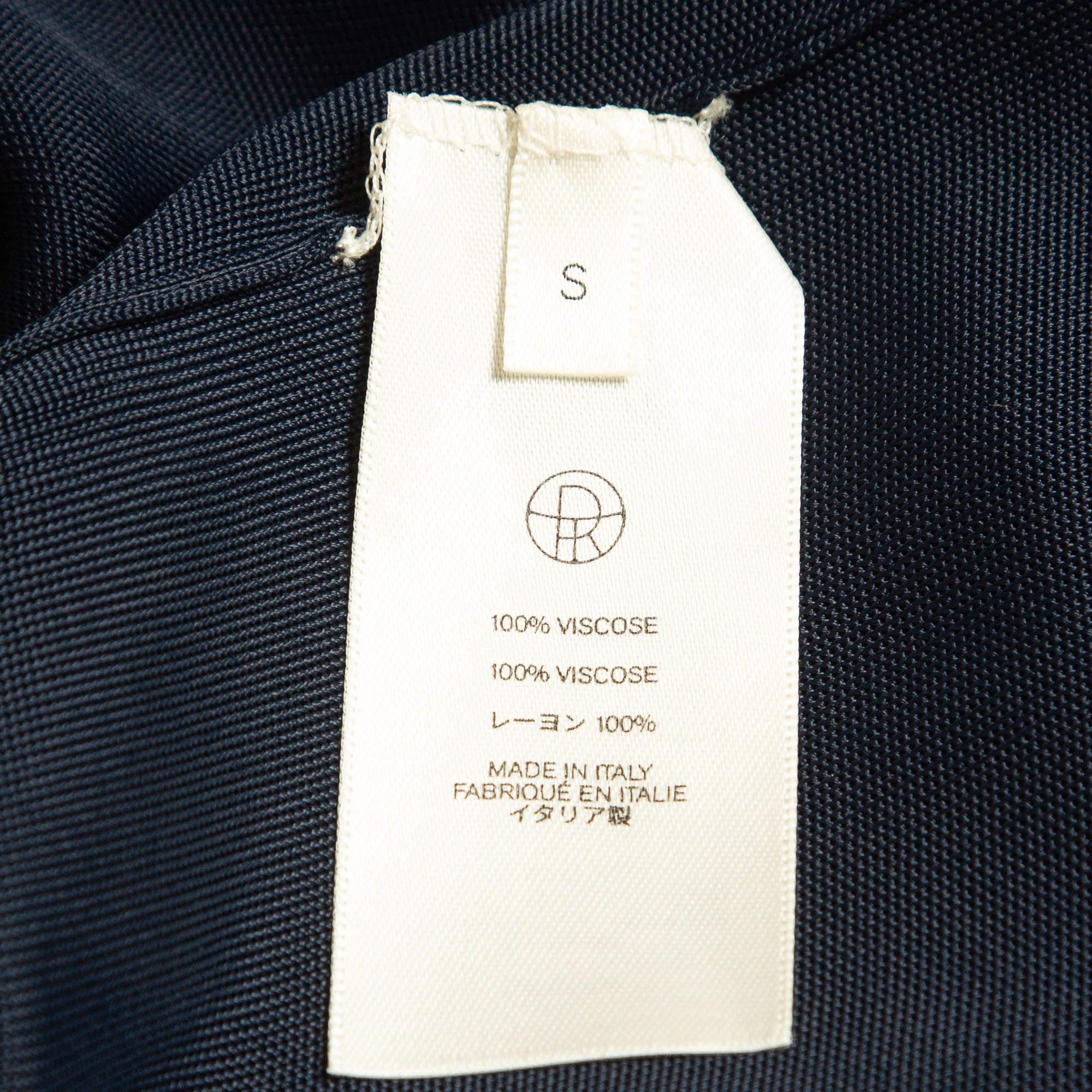 The Row Marineblaues Carmela-Hemdkleid aus Jersey mit Knopfleiste und Knopfleiste S im Angebot 1