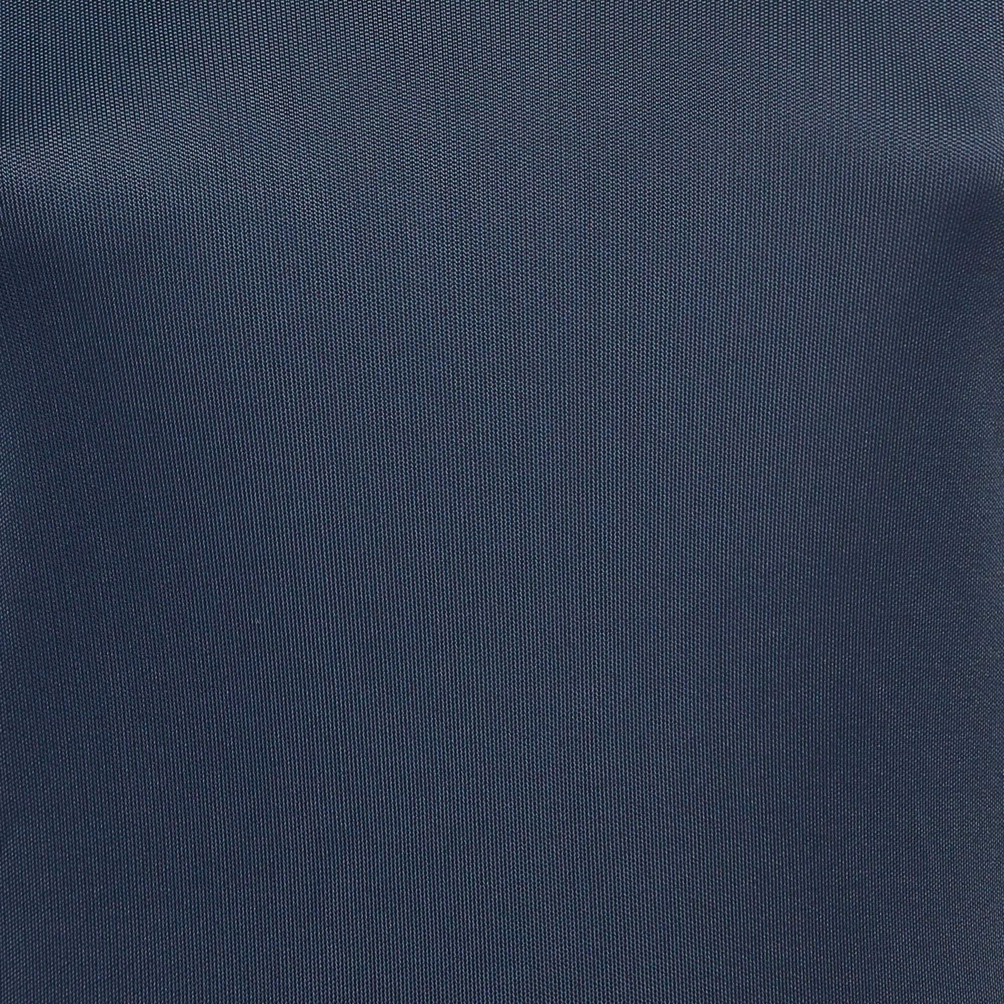 The Row Navy Blue Knit Turtleneck Alicho Maxi Dress XS For Sale 1