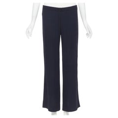 THE ROW navy blue pinstripe flowy relaxed trousers pants US0 XS