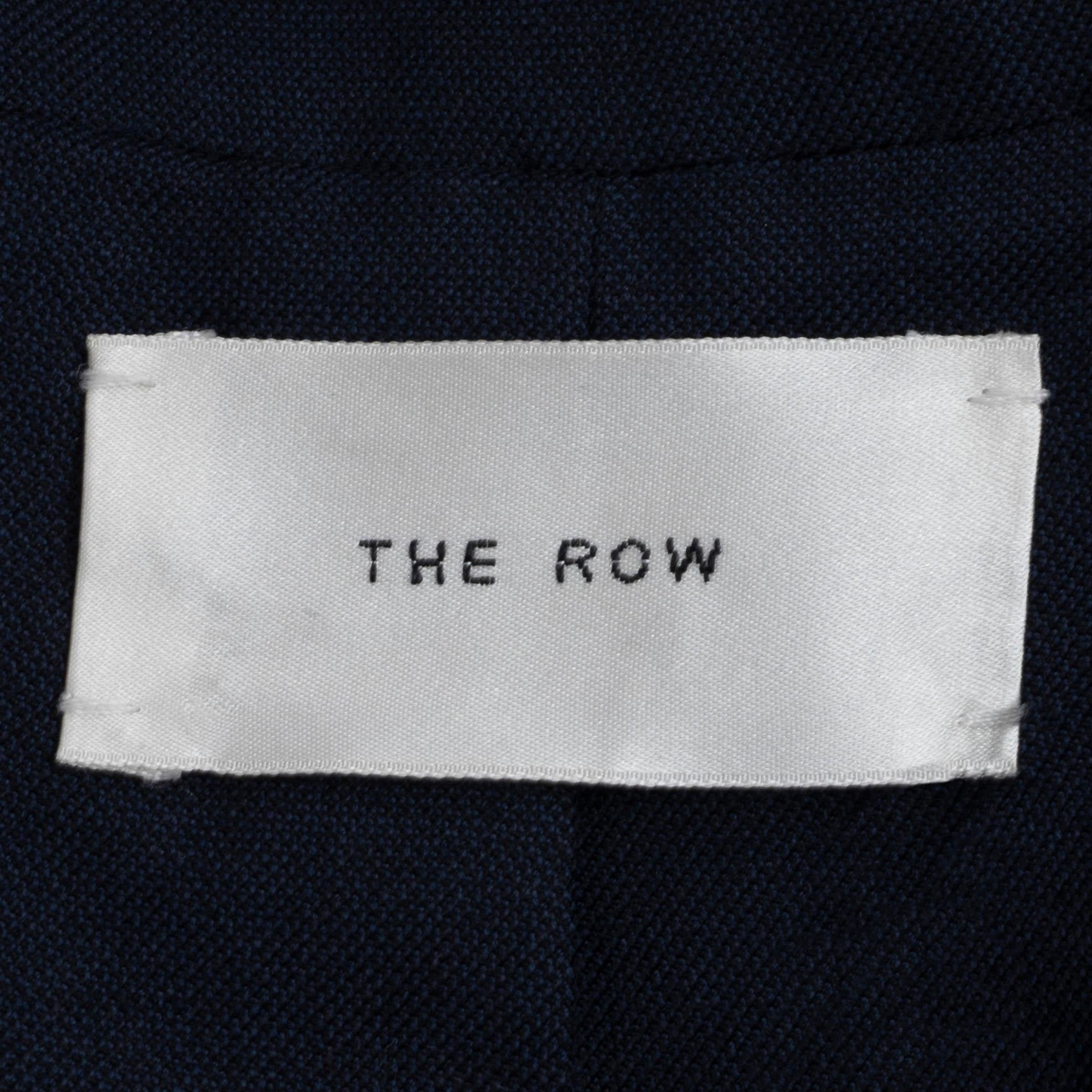 THE ROW navy blue SUMMER WOOL Blazer Jacket 10 L For Sale 1