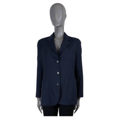 THE ROW Giacca Blazer di lana estiva blu navy 10 L.