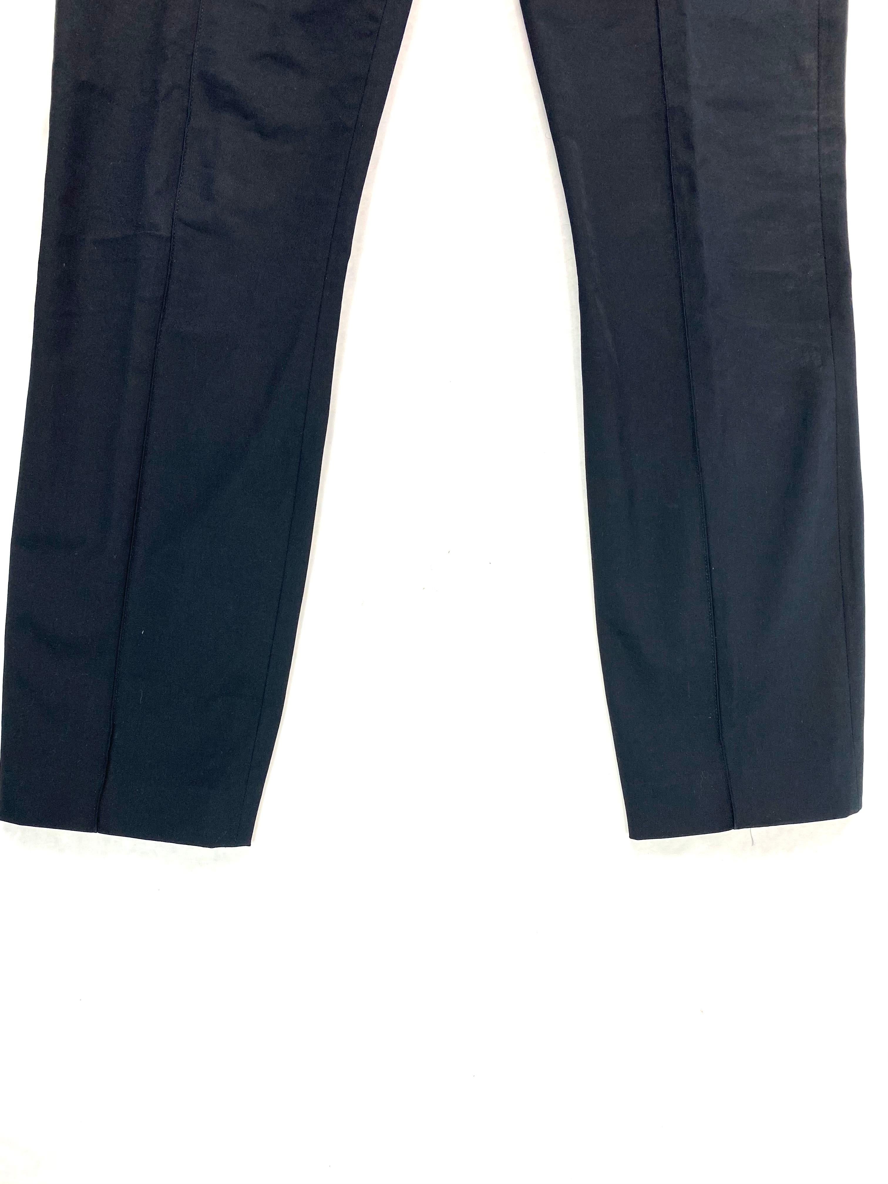 Black The Row Navy Cotton Pants, Size 4 For Sale