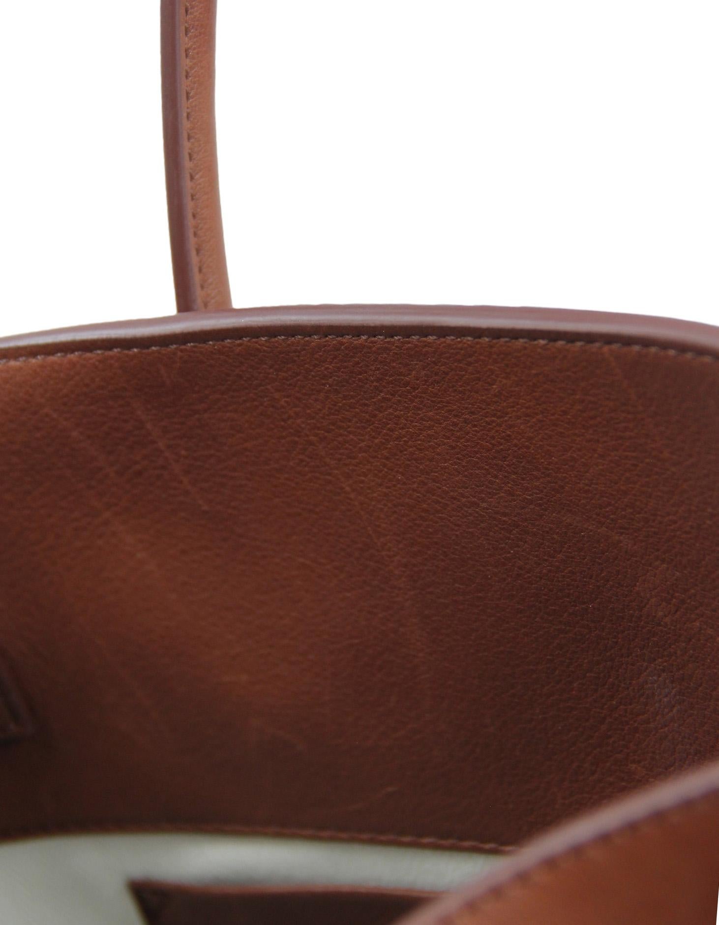 The Row New Burgundy Leather Soft Margaux 15 Tote Bag 6